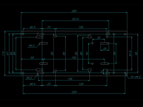 Aluminum LED Power board Bracket - Image 2
