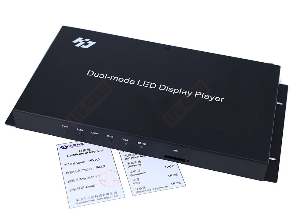 Huidu HD-A5 Dual-model LED Display Player - LED-CARD Shopping